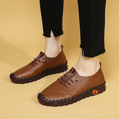 Women's Lace Up Low Round Toe Non slip Soft Sole Outdoor Shoes