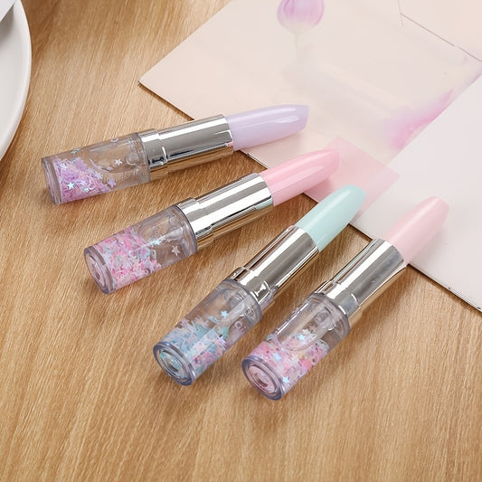 0.5mm Gel Pen for Girls with Lipstick Pen & Red Pocket Bag