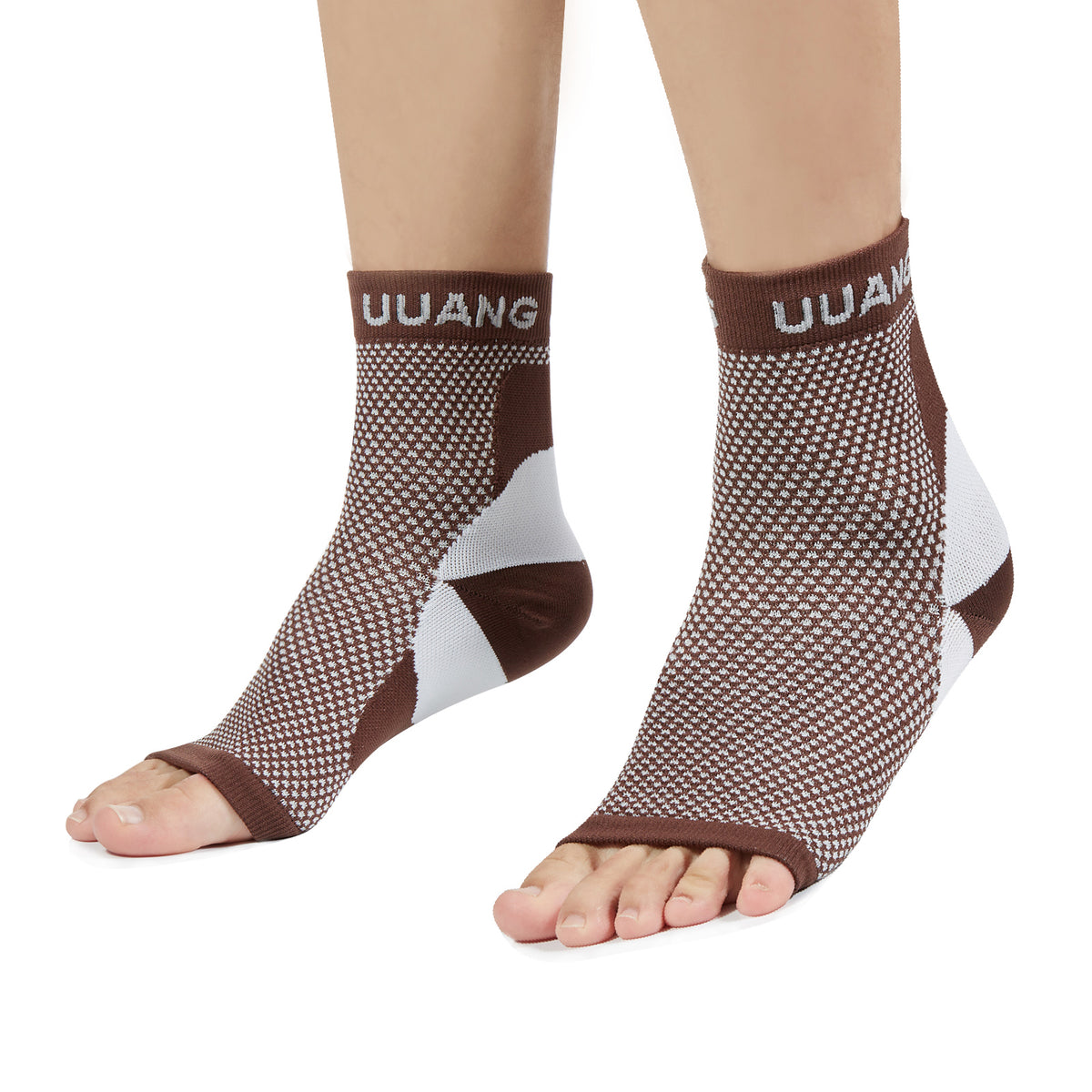 Compression Short Crew Socks Toeless for Sports & Fitness Unisex