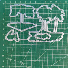 Christmas Coconut Tree Metal Cutting Dies & Stamps DIY Scrapbook Card Craft