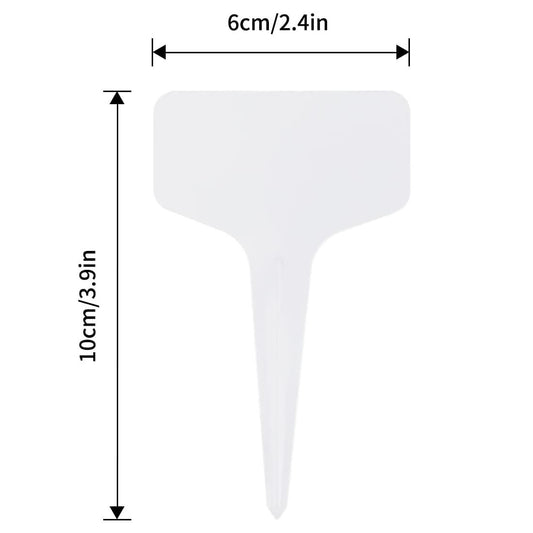 50pcs Plastic T-type Plant Tags Garden Labels Nursery Outdoor Plant Tags