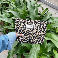 Leopard Print Makeup Bag Portable Travel Pouch Organizer