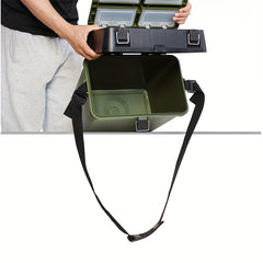 Large Capacity Fishing Tackle Box Multifunction Plastic Seat Box