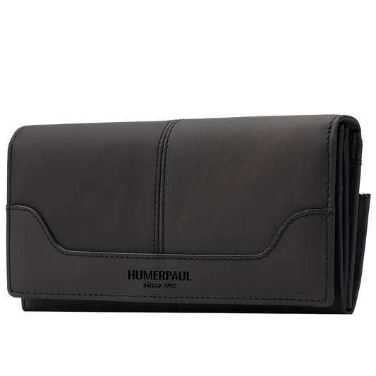 HUMERPAUL Women's RFID Leather Long Wallet Large Capacity Travel Organizer
