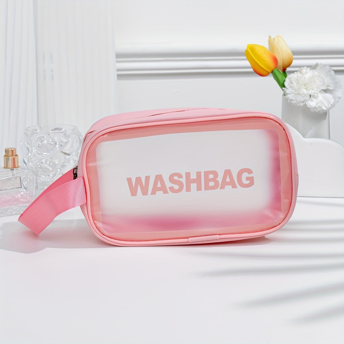 Waterproof Makeup Bag Toiletry Case Travel Organizer with Zipper & Handle