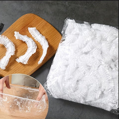 100pcs Disposable Food Cover Plastic Fresh Keeping Covers