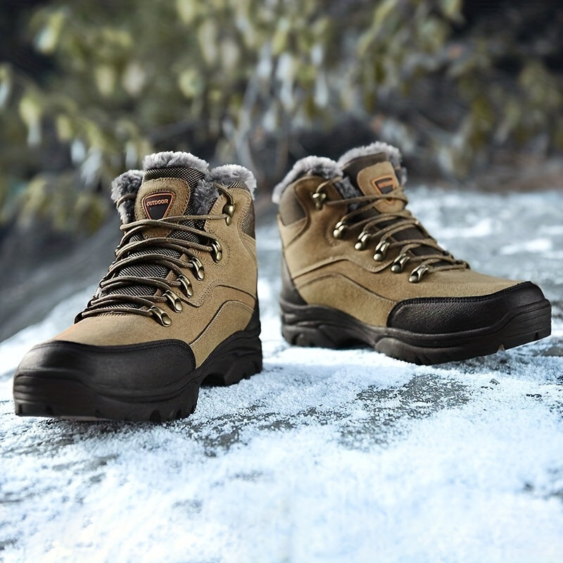 Men's Waterproof Hiking Boots Winter Outdoor Snow Boot Non Slip Shoes
