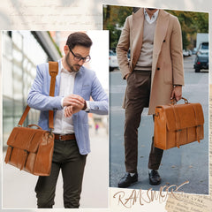 RAINSMORE Messenger Bag Men Briefcase Waterproof Laptop Large Shoulder Bag