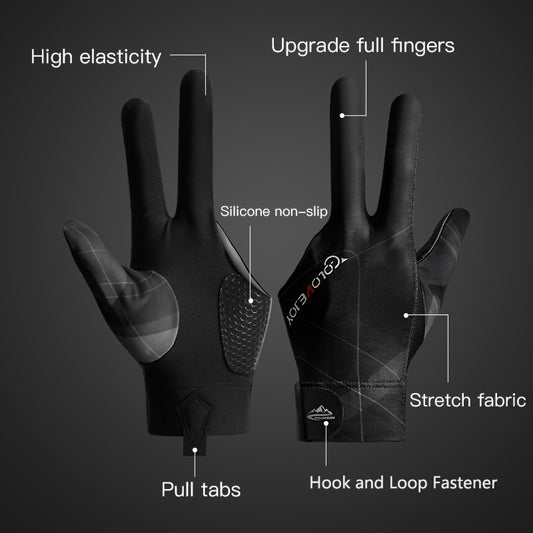 Pro Billiards Gloves: Light, Breathable, Non-Slip Snooker Gloves