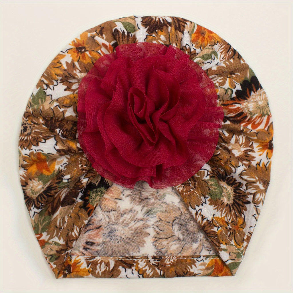 Printed Donut Kids' Hat for Newborns Autumn/Winter