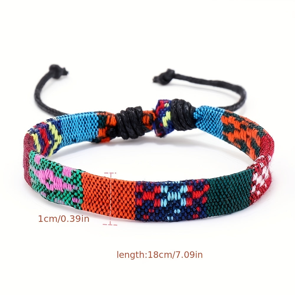 6pcs Mix Block String Bracelet Bohemian Adjustable Hand Rope