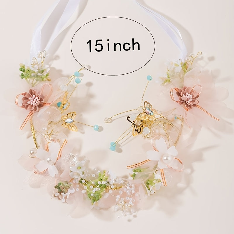 Faux Pearl Bridal Hair Band Crown Headband Wedding Accessories