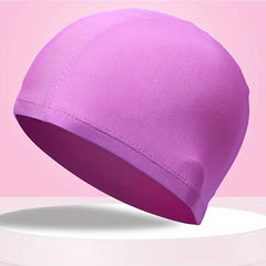 Solid Elastic Swimming Cap Men Women Swim Equipment