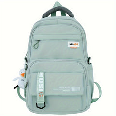 Large Capacity Casual Backpack Fashionable Backpack Solid School Bag