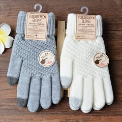 Women's Winter Touch Screen Gloves Warm Wool lined Knitted Gloves