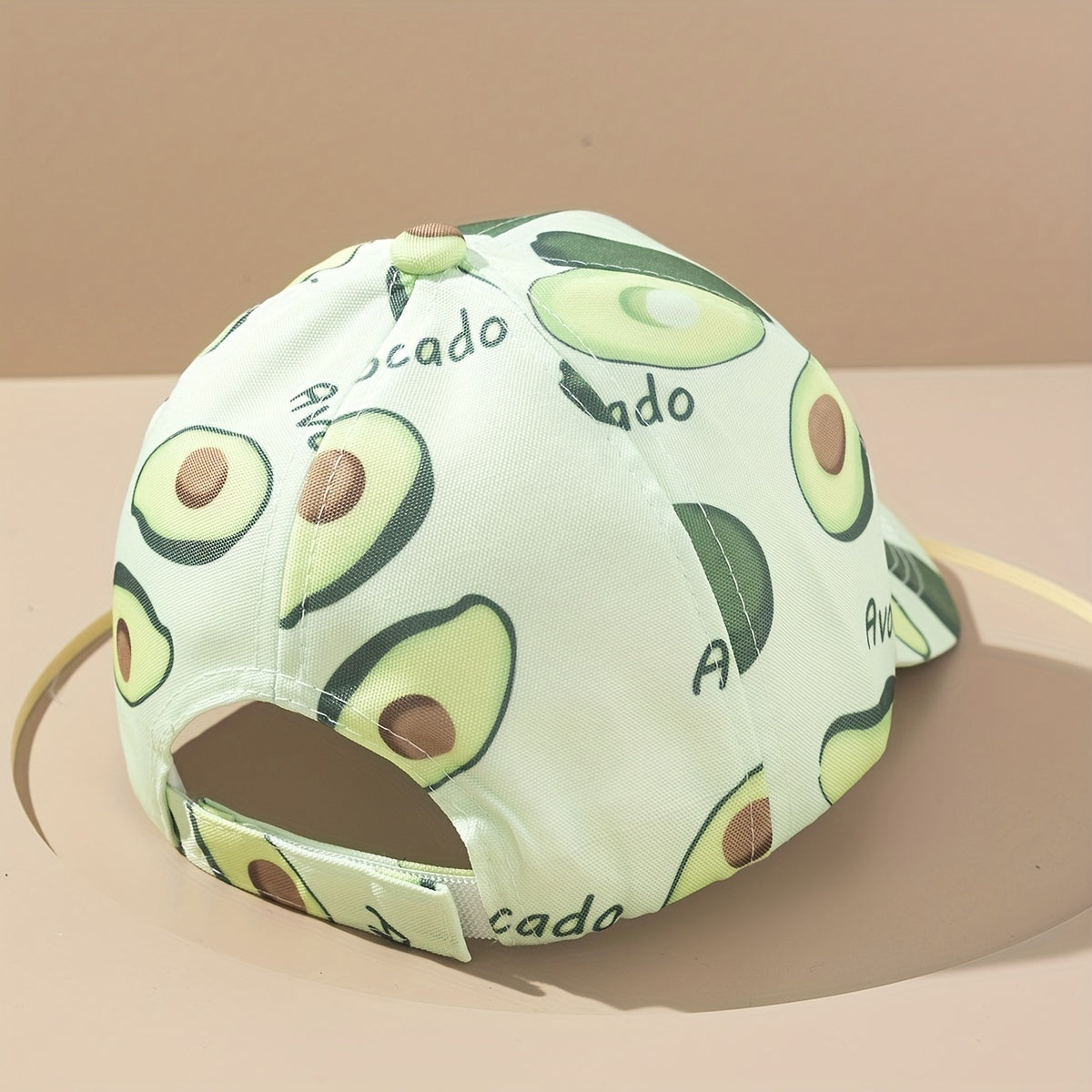 Avocado Print Baseball Cap Solid Cartoon Dad Hat Adjustable Lightweight Sun Hats
