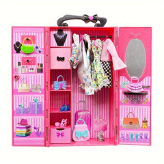 55 Piece Doll Wardrobe Set for 3-6 Year Olds