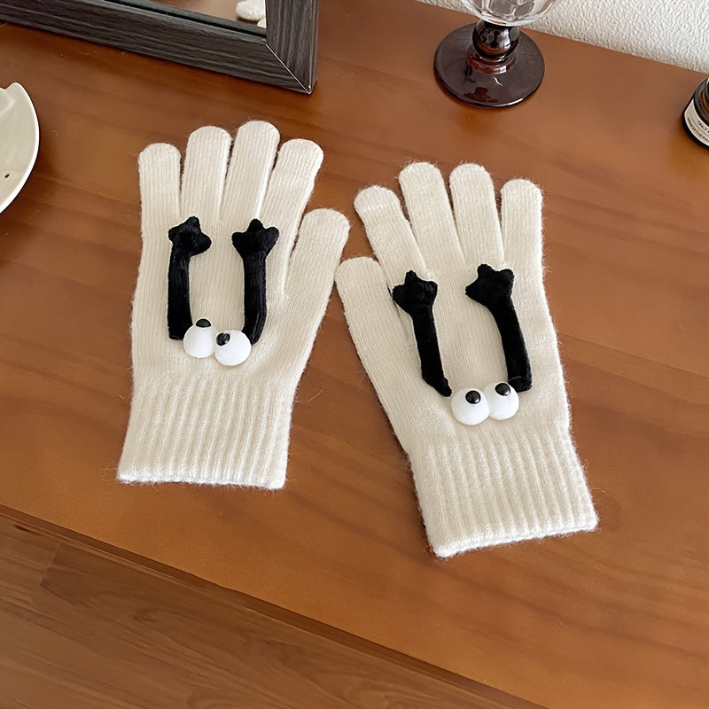Creative Funny 3D Magnetic Split Finger Gloves Touch Screen Compatible