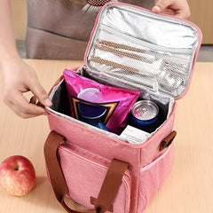 Double Layer Lunch Bag Heat Preservation Cooler Freeze Bag