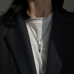 Men's Spiral Twist Pendant Necklace Artificial Jewelry Accessories