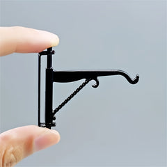4 Mini Alloy Hooks for Fairy Garden Scene DIY