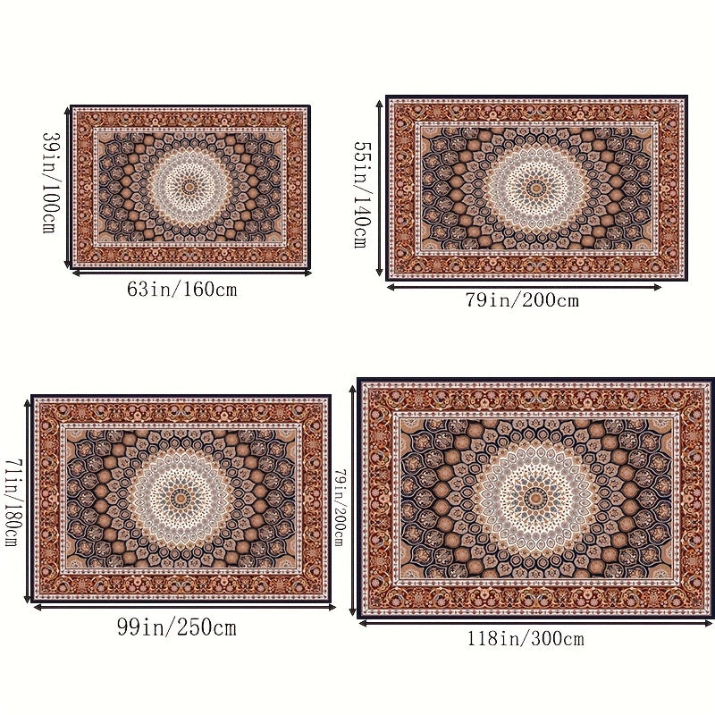 Boho Anti Fatigue Kitchen Rugs Soft Faux Sheepskin Floor Mat