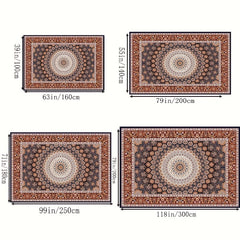 Boho Anti Fatigue Kitchen Rugs Soft Faux Sheepskin Floor Mat