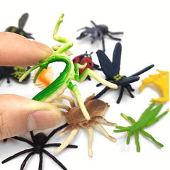 12pcs Mini Insect Models Kids Toys Spider Ladybug Beetle Ornaments