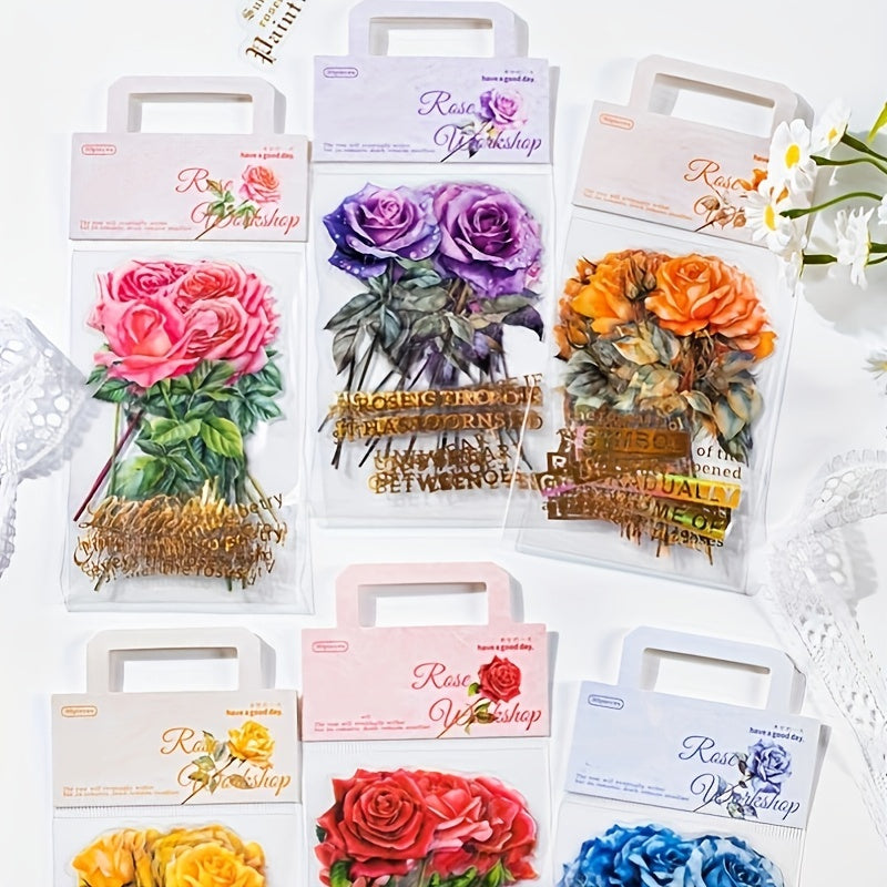 30pcs Rose Flower Shop Theme Sticker Pack for Journal DIY