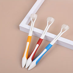 3-Sided Pet Toothbrush for Dogs & Cats - Oral Cleaning Brush