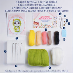 DIY Animal Needle Felting Starter Kit Plush Cat Doll Wool Material