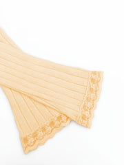 Sweetheart Neck Sweater with Lace Stitching