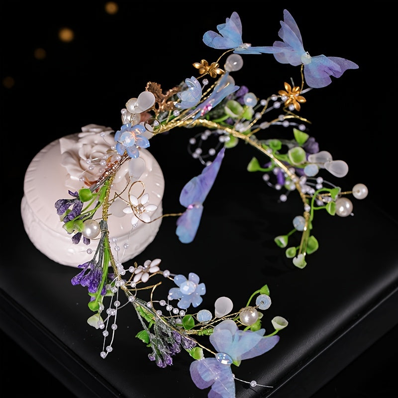 Vintage Butterfly Flower Crown Hair Accessories