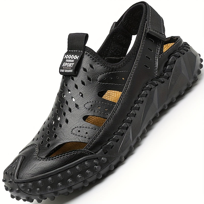 Men's Hollow Breathable Sandals Lightweight Non slip Comfortable Slippers