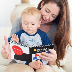 High Contrast Sensory Fabric Book for Babies - Washable Educational Toy