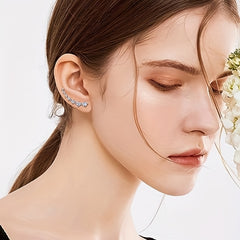 5CT Moissanite S925 Sterling Silver Earring Stud For Women