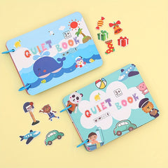 Quiet Book Toy with Reusable Stickers for Ages 3 - Develops Cognitive Skills