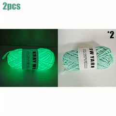 2pcs Glow in the dark Wool Soft Knitting Creative Material
