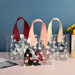 Daisy Transparent PVC Shopping Bag for Weddings and Gifts