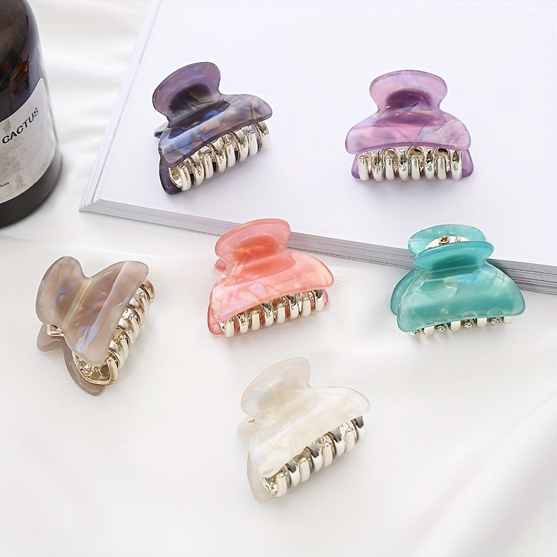 Mini Colorful Hair Claw for Women