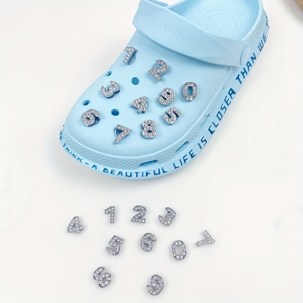 20pcs Metal Letters & Numbers Shoe Charms for Clogs Garden Shoes