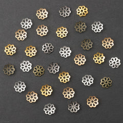 Lotus End Cap Metal Spacer Beads for DIY Jewelry