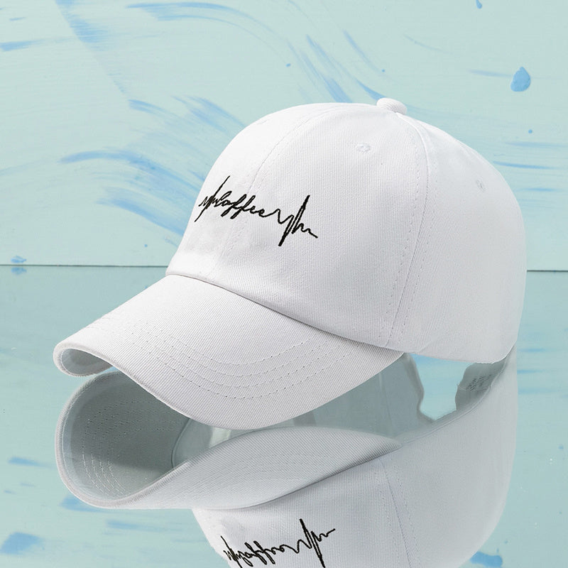 Vintage Embroidered Baseball Cap Coffee Print