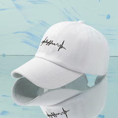 Vintage Embroidered Baseball Cap Coffee Print