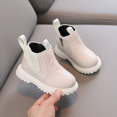 Girls' Lightweight Non-Slip Boots with Zipper for All Seasons