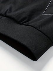 Men's Contrast Stitching Baseball Collar Jacket Coat