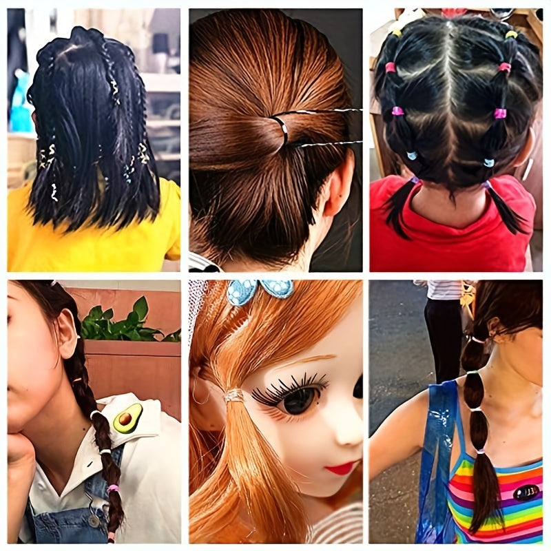 1500pcs Mini Elastic Hair Rubber Band Strentchy Hait Tie Non slip Braid