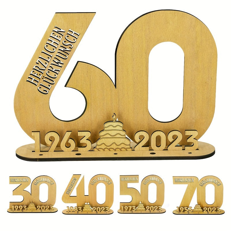 Digital Wooden Ornaments for Birthday Party