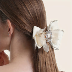 Rhinestone Bowknot Hair Clips Sweet Hair Accessories For Women Girls