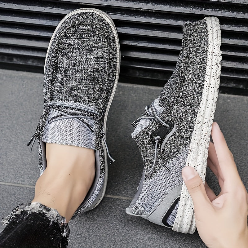Men's Breathable Slip On Canvas Shoes For Hiking